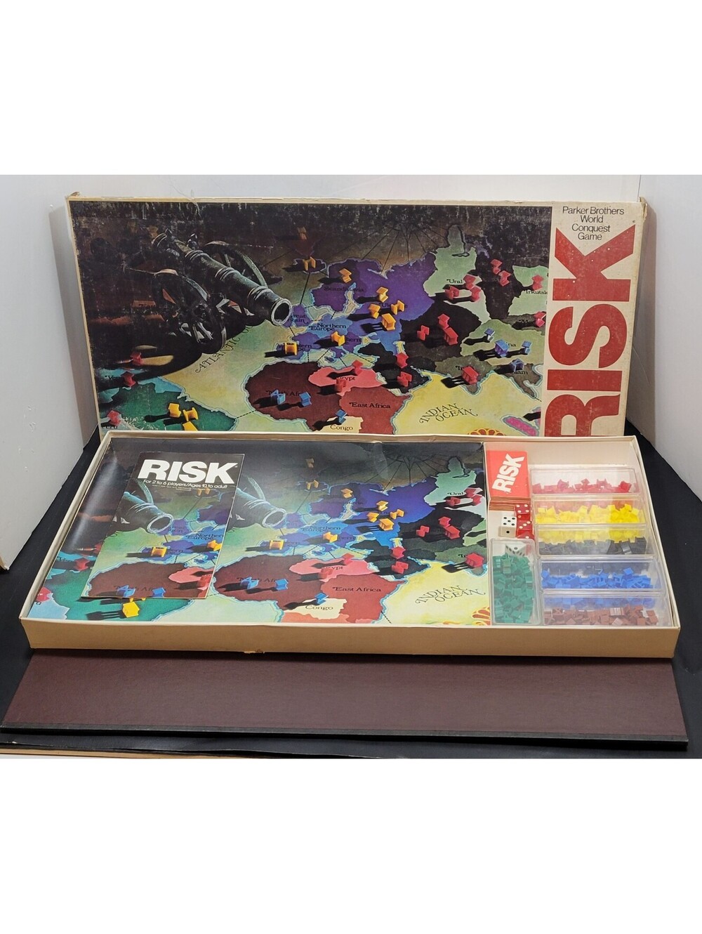 Vintage 1975 1980 Risk Parker Brothers World Conquest Board Game No. 44